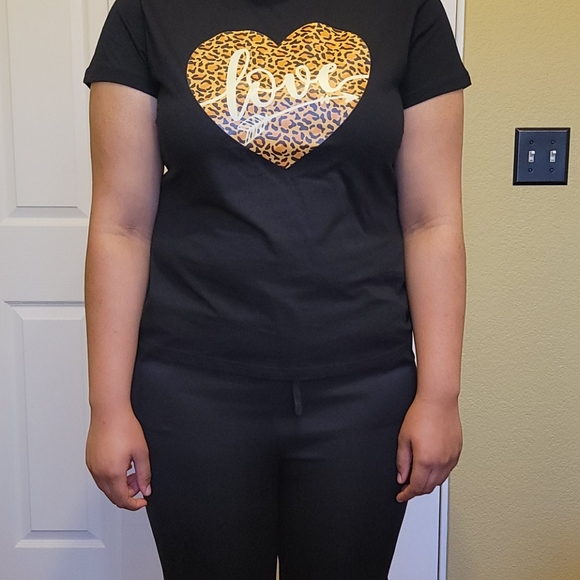 Casual Short Sleeve T-Shirt, Love Leapord XXL - Picture 11 of 13